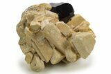 Orthoclase Crystal Cluster with Lustrous Schorl - Namibia #337069-1